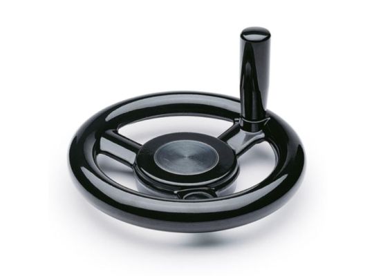 Ovládací kolo ELESA+GANTER s otočnou rukojetí VRU+I.160 pr. 160 mm - 10H9