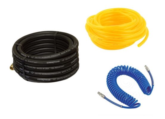 9 x 12 - 4 m  spirálová žlutá PU hadice s koncovkami M22x1.5 (ovládací okruh)