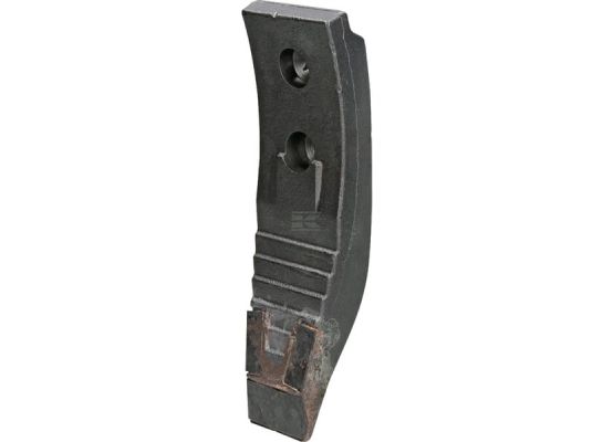 Radlice kultivátoru 20 x 80 x 260 mm tvrzená, zahnutá se 2 otvory 12,5 mm (Horsch)
