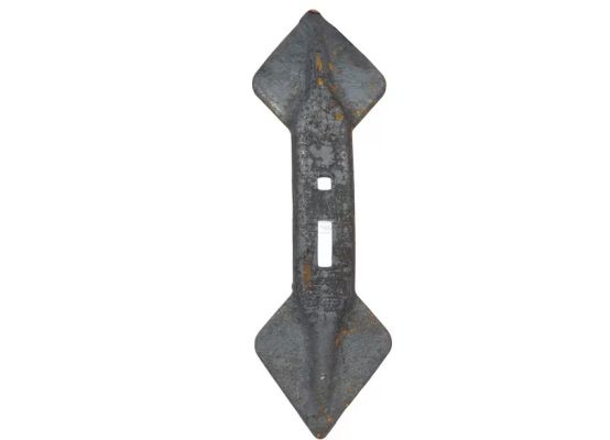 Radlice kultivátoru 20 x 135 x 450 mm oboustranná otočná, zahnutá se 2 otvory 12,5 mm