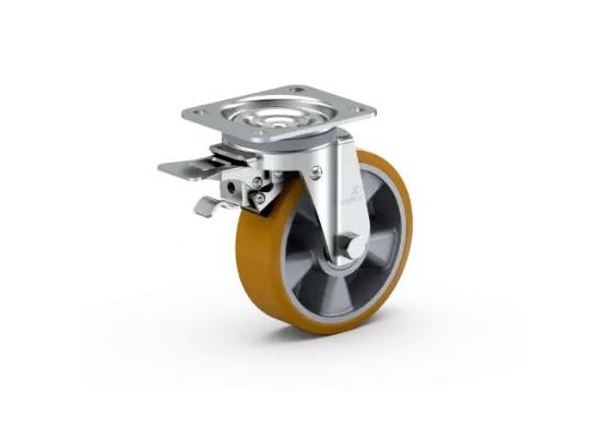 Kolo otočné s brzdou 624T ALU-G160