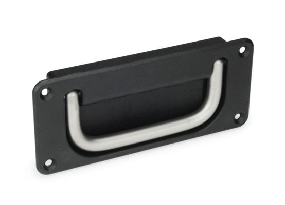 Sklopné ocelové madlo ELESA+GANTER GN 425.8-120-CR-SW-B - se zapuštěným prolisem