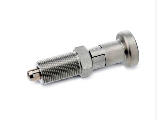 Pružinový pístek s pojistnou maticí ELESA+GANTER GN 617.1-10-AKN-NI - M20 x 1.5 - nerez ocel