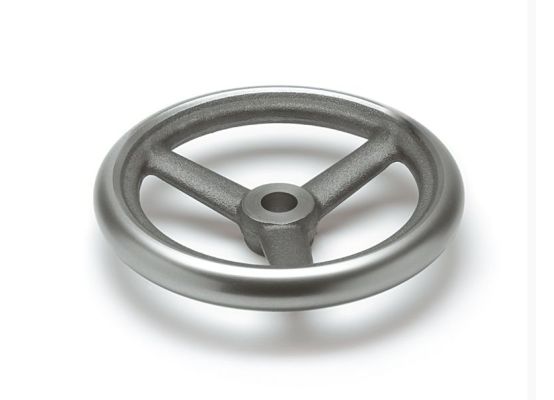 Ovládací kolo ELESA+GANTER bez rukojetí, s vnitřním čtyřhranem DIN 950-AL-200-V14-A