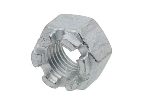 Korunková matice M16x1.50 pozinkovaná ocel, třída 8, DIN935