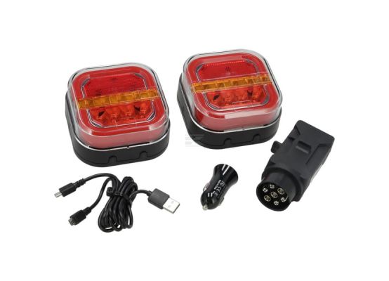 zadních LED světel, 110 x 108 mm, 7-pin (12-24 V, Li-ion)