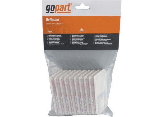 Bílá obdélníková odrazka 44x94x7 mm