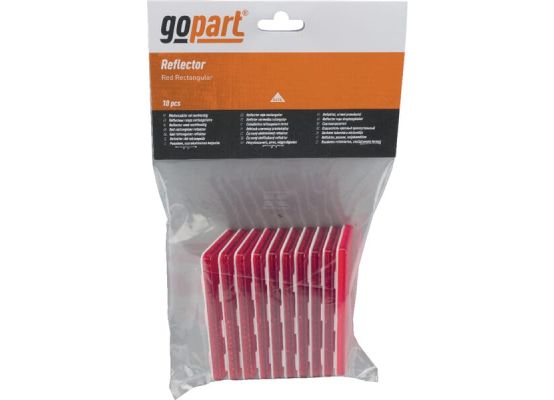 Červená obdélníková odrazka 44x94x7 mm