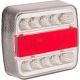 Zadní LED světlo vč. SPZ, hranaté 106 x 98 x 35 mm, 1W/ 12V - LA99200GP