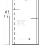 Nůž 4x48x112 mm levý s otvorem O 19 mm (Fella, Krone) - 134309KR