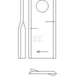 Nůž 4x45x107 mm levý s otvorem O 18,25 mm (Kuhn, John Deere, New Holland) - 55903310KR