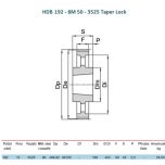 HDB 192 - 8M 50 - 3525 - Rozměrové údaje