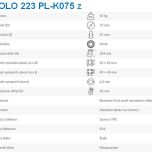 Kolo otočné 223 PL-K075 z - Technická specifikace