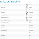 Kolo 253 RU-G035 - Technické údaje