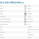 433 CPB-G100č p - Technické údaje