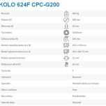 Kolo otočné 624F CPC-G200 - Technická specifikace