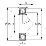 7304-B-XL-2RS-TVP - Rozměrový nákres