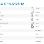 Kolo CPB-K125/12 - Technické údaje