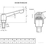 GN 300-78-M12-40 - Rozměrové údaje