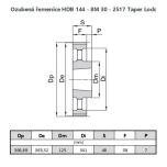 HDB 144 - 8M 30 - 2517 - Rozměrové údaje