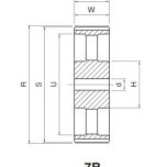 Řemenice HD 192 - 8M 50 - tvarové provedení