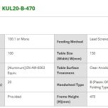 KUL20-B-470 - technické informace