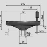 Ovládací kolo s paprsky rozměry