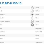 Kolo ND-K150/15 - Technické údaje