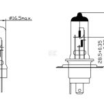 Halogenová žárovka H4, 55/60W 12V