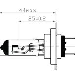 Halogenová žárovka H7, 70W 24V PX26D