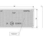 Bílé obdélníkové odrazky 44x94x7 mm