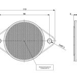 Bilé kulaté odrazky O78 x 8 mm