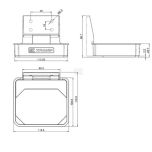 Přenosné pracovní LED světlo 15W 119x229x78 mm, čtveraté magnetické