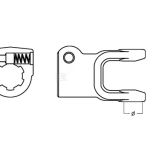  Nasazovací vidlice 1-3/8" 6drážek (L21), připojení 22 mm