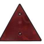 Červené trojúhelníkové odrazové sklo malé