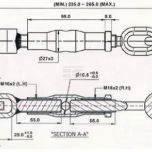Kompletní stabilizátor M16x215-260 