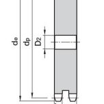 Řetězový disk DUPLEX - Rozměrový nákres