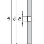 Řetězový disk - Rozměrový nákres