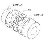 Hřídelová spojka TRASCO GR - dispoziční nákres