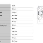 UCF211N - Rozměrové údaje