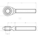 Oko s levým závitem M30x3,5 Kat. 2 (25,7 mm) - TL160302LKR